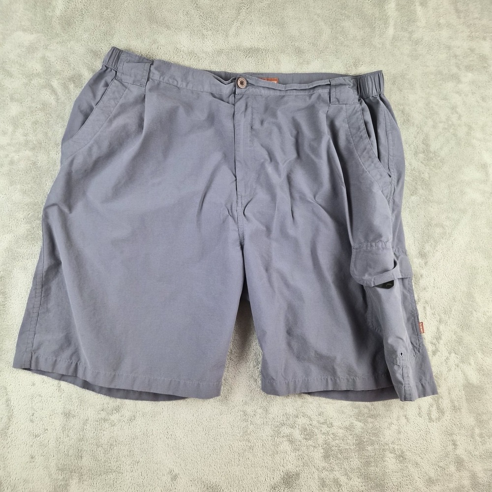 Simms Fishing Cargo Shorts Mens 2XL Gray 3XDry Performance Quick Dry Stretch